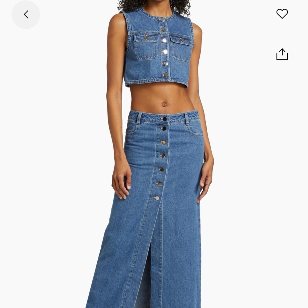 Whole Set !! Ronny Kobo Makena Denim Set  from Saks BNWT top & bottom sz sm
